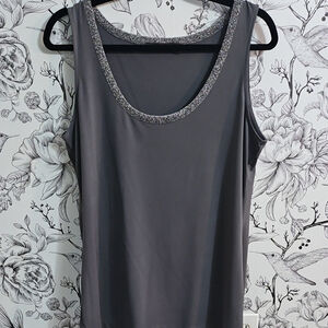 The Limited Gray Top with Silver Accents